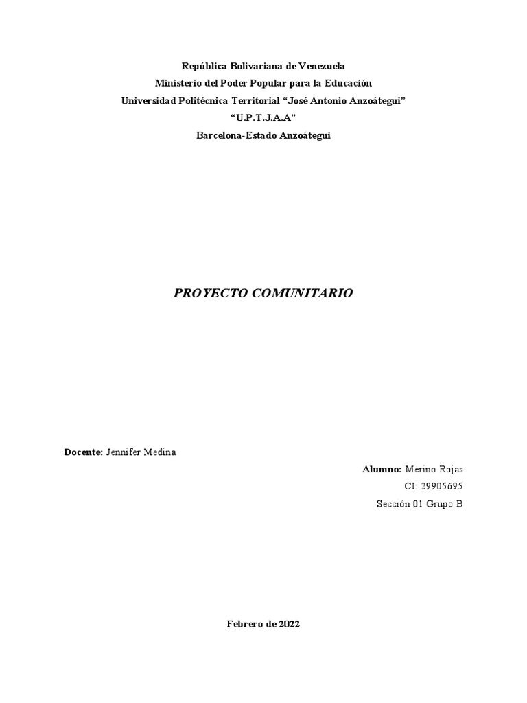 Evaluación de Proyectos Comunitarios | PDF | Diseño | Evaluación