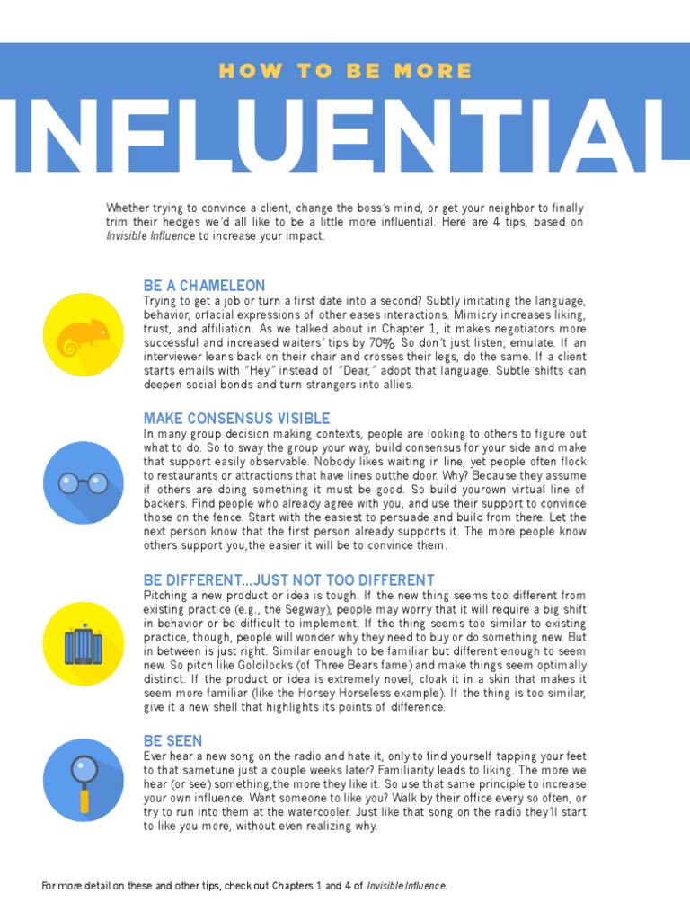 4 Tips to Boost Your Influence | PDF | Cognition | Psychological Concepts
