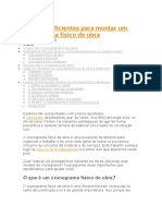 6 Passos Eficientes para Montar Um Cronograma Físico de Obra