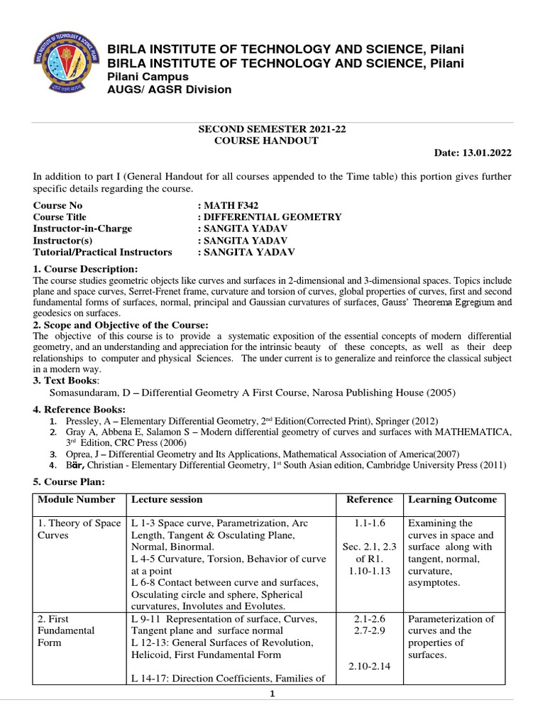D. Somasundaram Differential Geometry A First Course (2004, Alpha