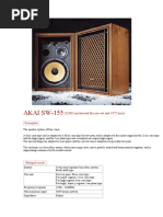 Características AKAI SW - 155