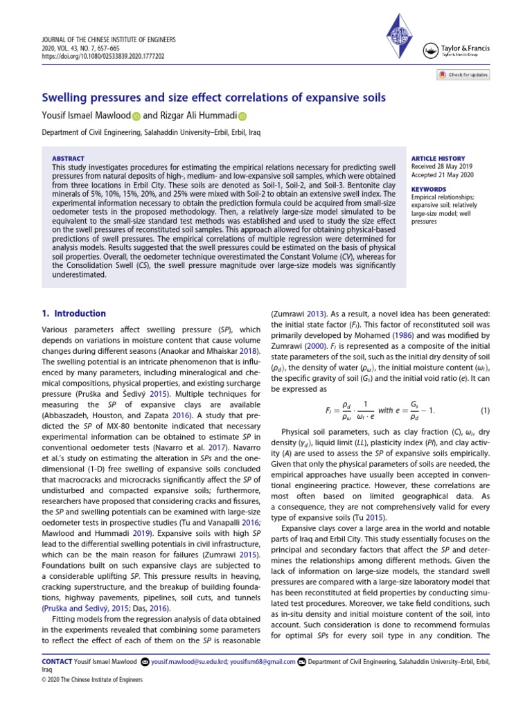 14 Swelling Pressures and Size Effect Correlations of Expansive Soils ...