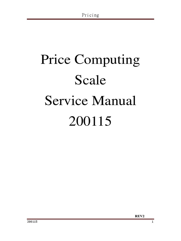 Guide to Pricing Scale Operation and Calibration | PDF | Calibration ...