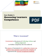 Assessing Learners Competence in TVET System