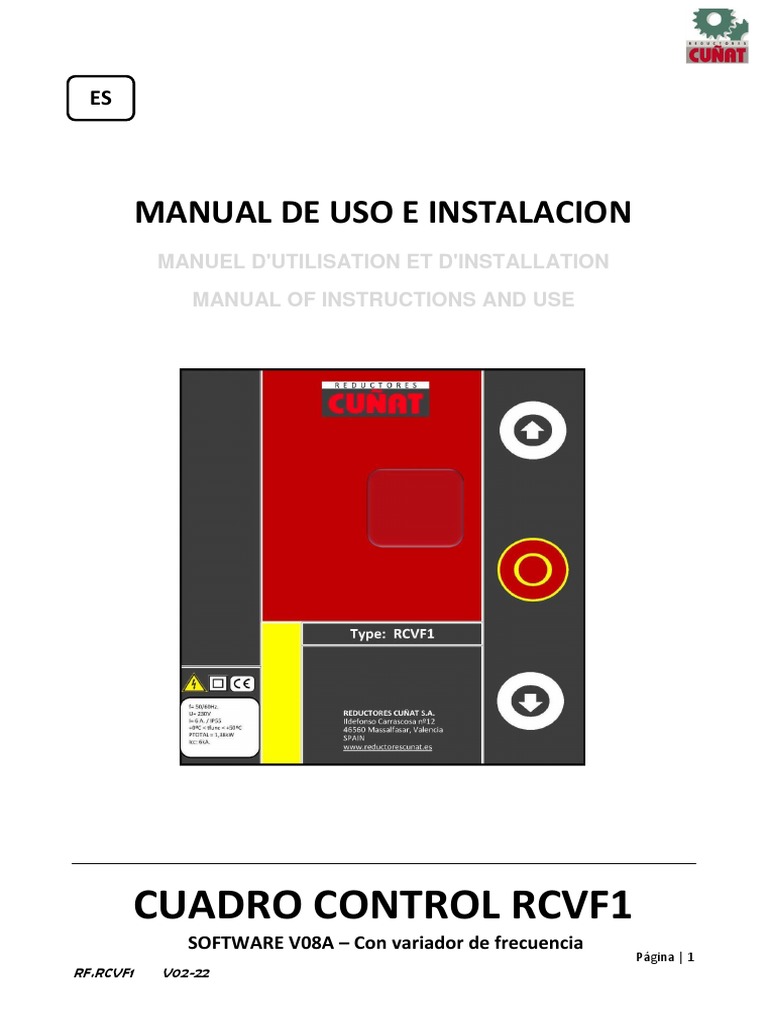 Manual Instalador Cuadro RCVF1 | PDF | Relé | Componentes