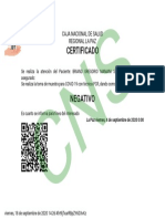Certificado: Caja Nacional de Salud Regional La Paz
