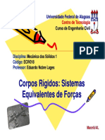 5 - Corpos Rigidos - Sistemas Equivalentes de Forcas