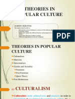 Theories in Popular Culture: Learning Objectives
