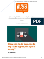 How Can I Add Balance To My IELTS Agree - Disagree Essay - My IELTS Classroom Blog