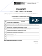 Requisitos Contrato de Docentes