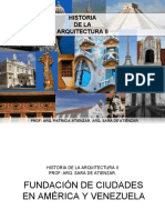 Fundación de Ciudades en América y Venezuela