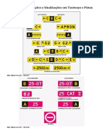 Definições de Marcações e Sinalizações em Taxiways e Pistas