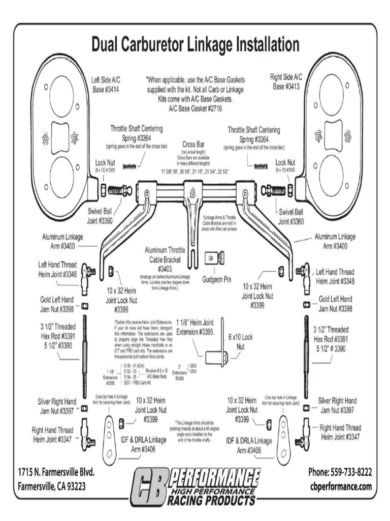 Dual Carburetor Linkage Installation PDF