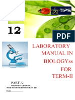 Laboratory Manual in Biologyss FOR Term-Ii: Part-A