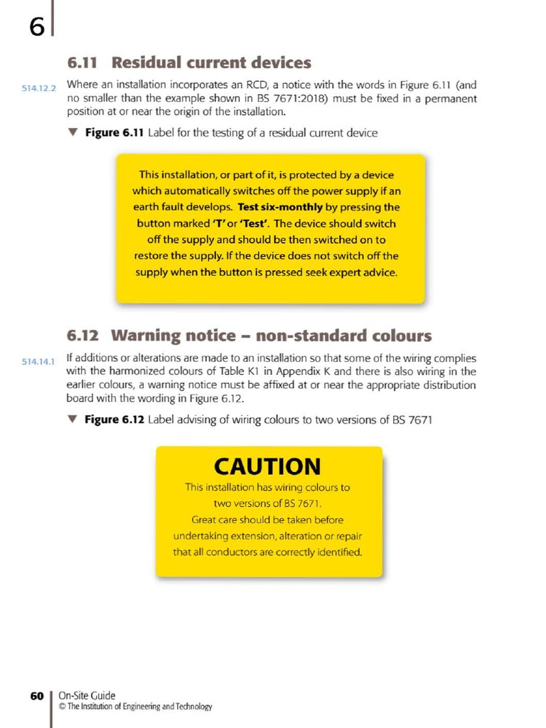 61 W445ngOn Site Guide BS 7671 2018 Electrical Regulations PDFDrive