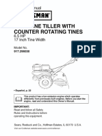 Crrftsmrn°: Rear Tine Tiller With Counter Rotating Tines