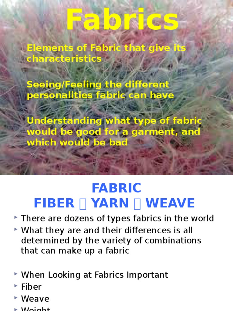 Fabric Powerpoint 19 | PDF | Fibers | Textiles
