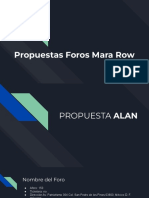 Propuestas Foros Mara Row