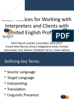 Best Practices For Working With Interpreters and Clients With Limited English Proficiency