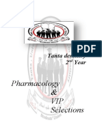 Tanta Dentistry 2 Year: Pharmacology VIP Selections