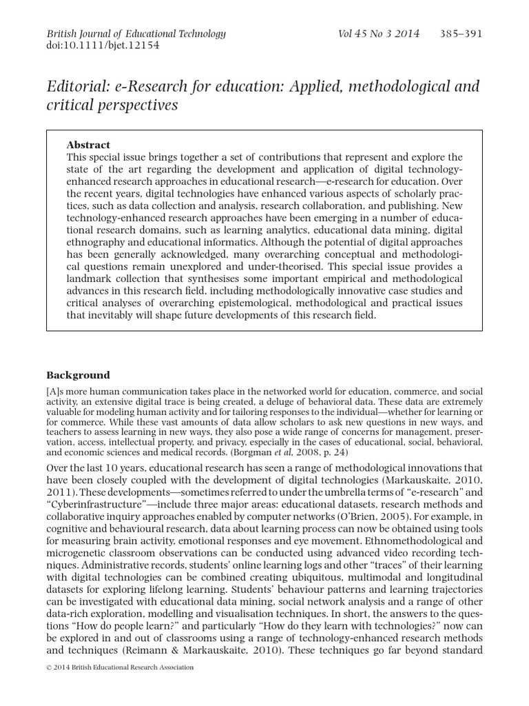 E Research For Education | PDF | Educational Technology | Analytics