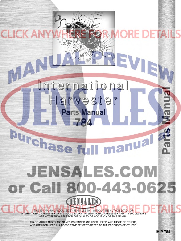 INTERNATIONAL 784 SERVICE MANUAL PDF intelligence overview