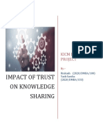 Impact of Trust On Knowledge Sharing: Kicm Innovative Project