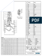 A3GLB-PN16 Bellows Seal Globe Valve Technical Drawing