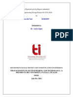 A Practical Activity Report Submitted For Engineering Design Project-II (UTA-024) by