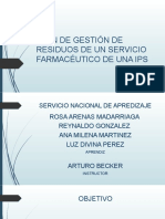 PLAN DE GESTIÓN DE RESIDUOS DE UN SERVICIO FARMACEUTICO DE UNA IPS