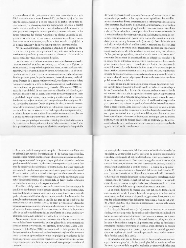 2020 EdG Braidotti Lo-Posthumano Parte3 | PDF | Teoría | Naturaleza