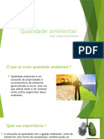 Qualidade ambiental e suas implicações