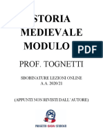 Storia Medievale Modulo A 2020 - 21