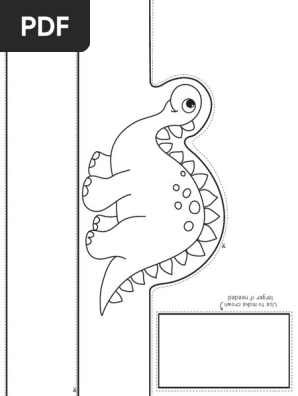 Dinosaur Paper Crown Printable Template