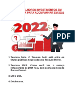 4 Dos Melhores Investimentos em Renda Fixa para Acompanhar em 2022