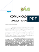 Comunicado Anfach - Afsag 2