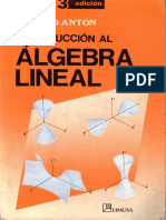 H. Anton, Introducción Al Algebra Lineal, 3ra Ed, Mexico -Limusa