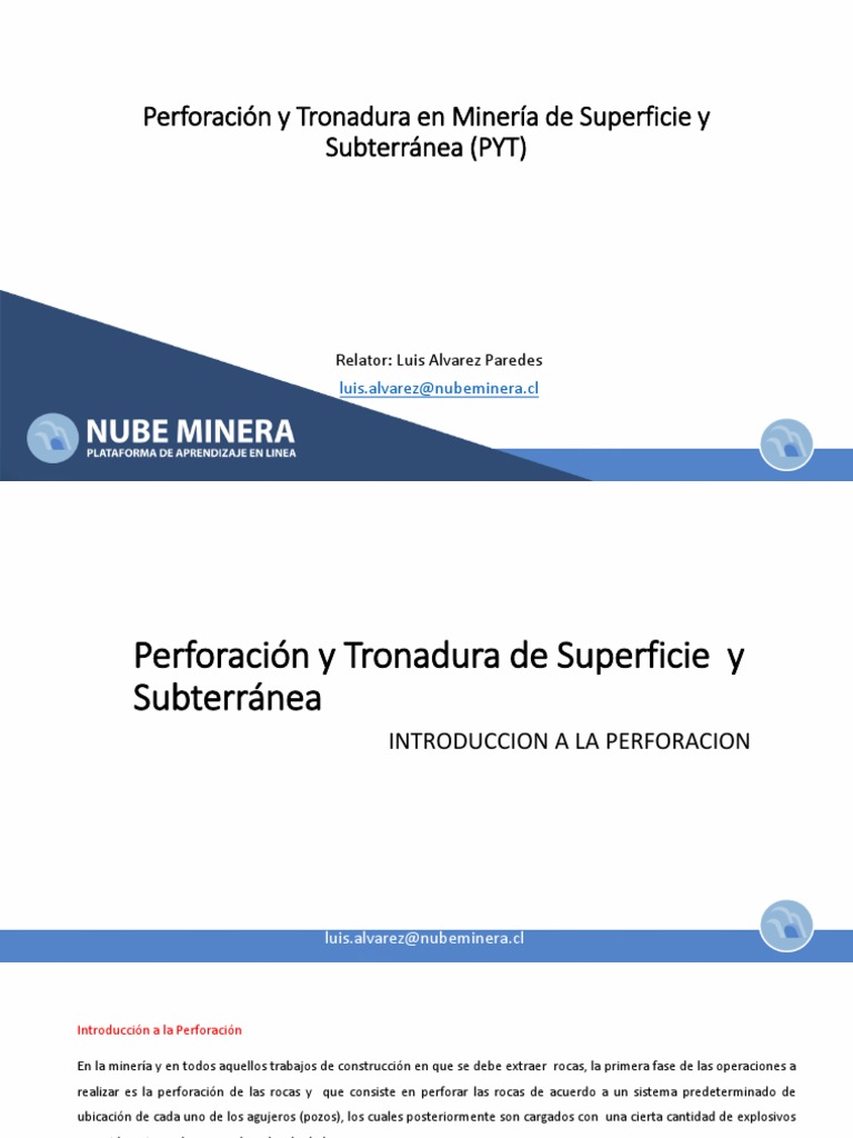 Perforación en Minería: Métodos y Aplicaciones | PDF | Minería ...
