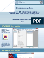 Prelab-04 Guia2 MPLAB-IDE Novo Projeto Sem Asm