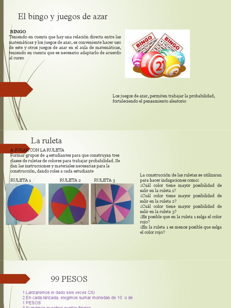 El Bingo y Juegos de Azar | PDF | Ruleta | Probabilidad