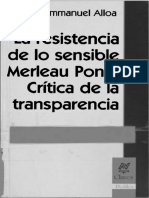 Alloa Emmanuel La Resistencia de Lo Sensible PDF