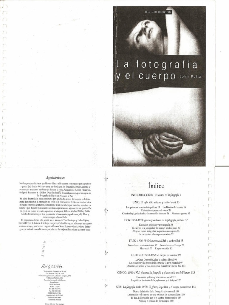 Idoc - Pub John Pultz El Cuerpo La Fotografia y El Arte en La Era de ...
