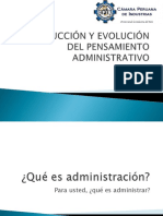 Evolución Del Pensamiento Administrativo