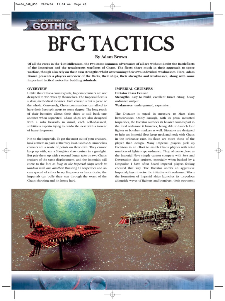 Battlefleet Gothic - Tactics | PDF | Cruiser | Battleship