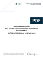 Manual de Regulación para Proyectos de Filmación y Fotografía en Áreas Protegidas de Galápagos-Incluye Drones-2021