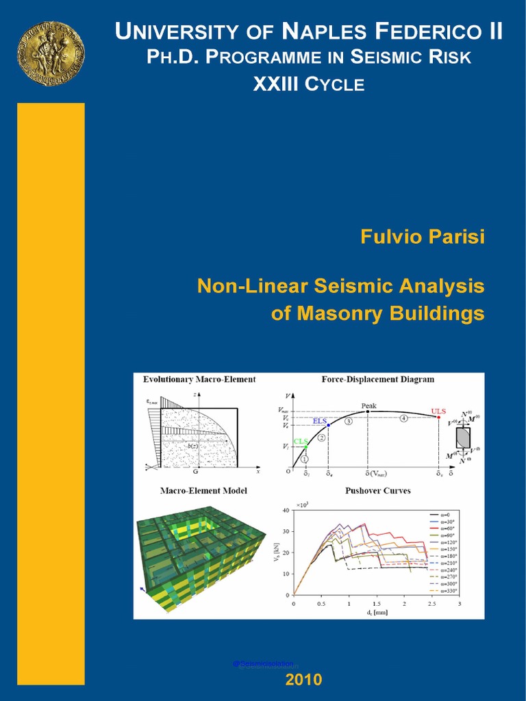Non-Linear Seismic Analysis of Masonry Buildings PARISI 2010 | PDF ...