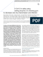 Debulking Sars-Cov-2 in Saliva Using Angiotensin Converting Enzyme 2 in Chewing Gum To Decrease Oral Virus Transmission and Infection