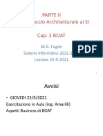 Parte Ii Un Approccio Architetturale Ai SI Cap. 3 BOAT: M.G. Fugini Sistemi Informativi 2021-2022 Lezione 20-9-2021