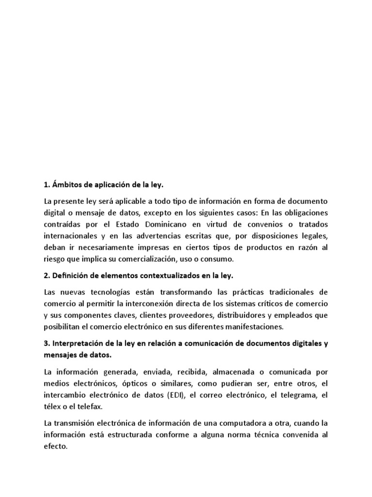 Ley 126 02 Sobre Comercio Electrónico Y Firmas Digitales En República