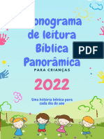 Cronograma de leitura bíblica para crianças 2022